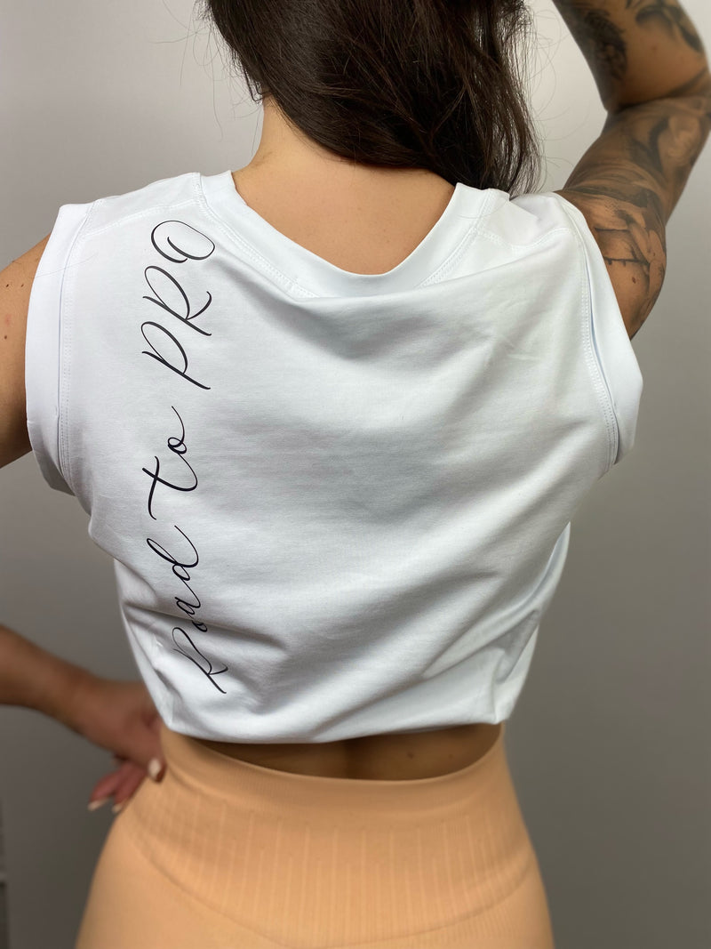 ROAD TO PRO Crop Top - WHITE