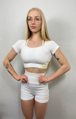 LUNA WHITE CLASSIC SEAMLESS SHORTS