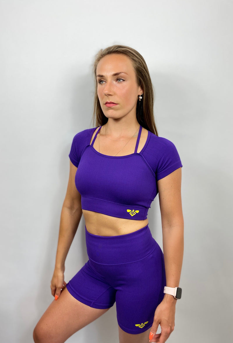 LUNA PURPLE CLASSIC SEAMLESS SHORTS