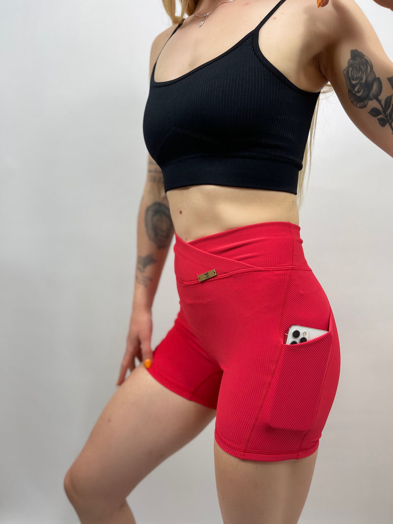 ARIE RED POCKETS SHORTS