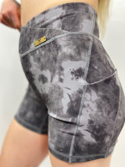 ARIE DYE GREY POCKETS SHORTS