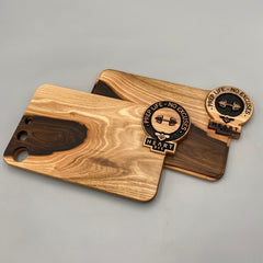 NO EXCUSES WOODEN CHOPPING BOARD