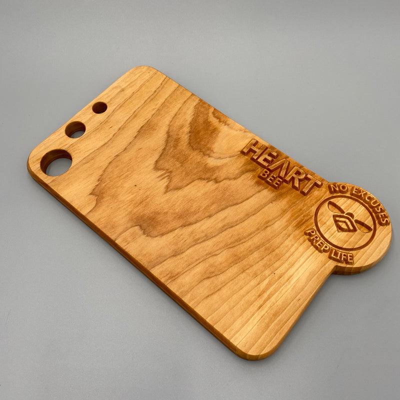 NO EXCUSES WOODEN CHOOPING BOARD