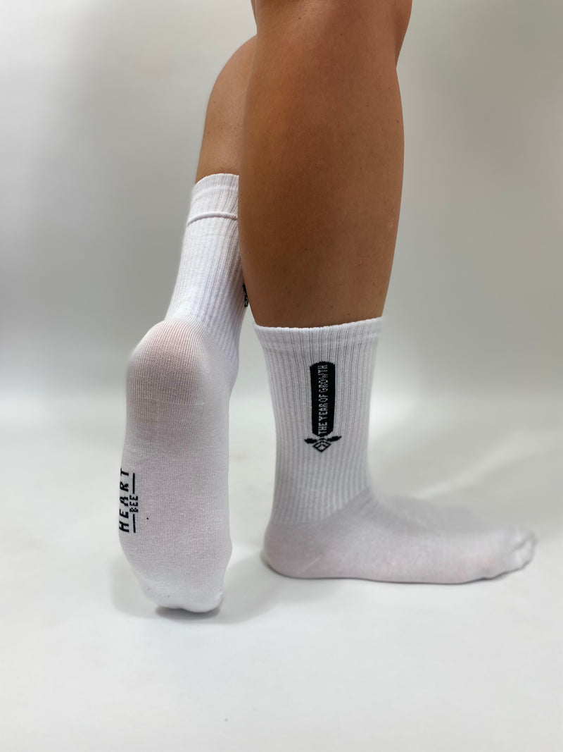 THE YEAR OF GROWTH Socks - White