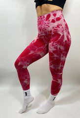 SQUAT DYE SEAMLESS LEGGINGS - RED