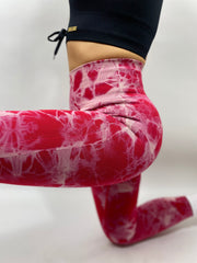 SQUAT DYE SEAMLESS LEGGINGS - RED