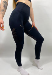 MESH BREATHABLE LEGGINGS - BLACK