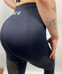 MESH BREATHABLE LEGGINGS - BLACK