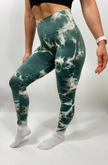 SQUAT DYE SEAMLESS LEGGINGS - GREEN