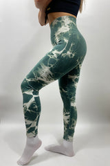 SQUAT DYE SEAMLESS LEGGINGS - GREEN